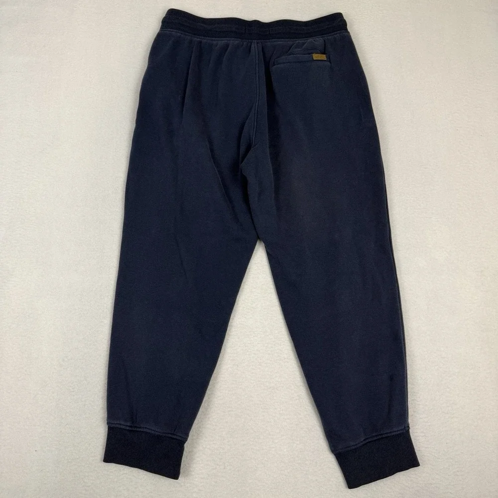 Orvis Men's Classic Collection Navy Blue Fleece Joggers Sweatpants Size Medium